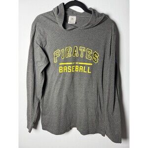 Pittsburgh Pirates SGA Adult Size XL Gray Lightweight Tshirt Hoodie